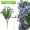 16 Bundles UV-Resistant Artificial Daisy Flowers – Faux Silk Blue Blooms for Outdoor Porch, Patio, Garden, Window Box & Planter Decor